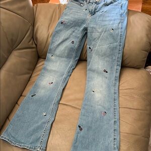 Abercrombie Kids Blue Flare Wide Leg Jeans
